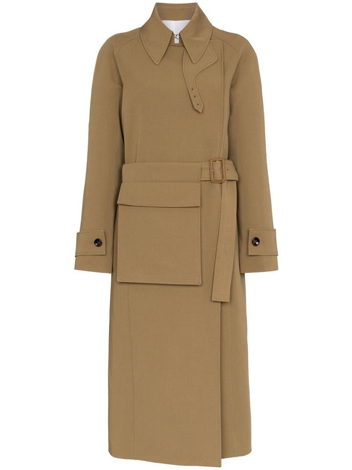 Joseph Stafford Belted Cotton Trench Coat - Brown