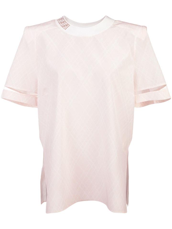 Fendi Ribbed Collar Blouse - Pink