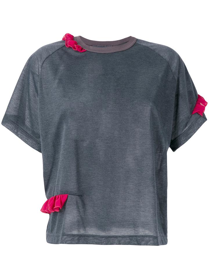 Kolor - Round Neck T-shirt - Women - Polyester - 2, Women's, Grey, Polyester