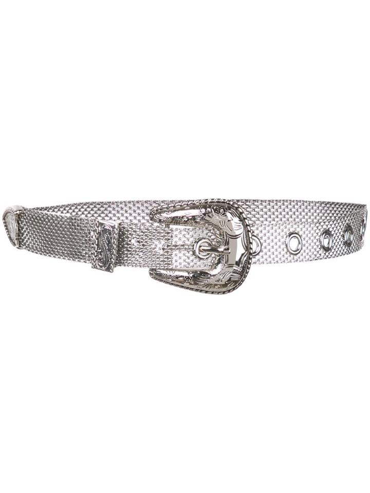 B-low The Belt Adjustable Mesh Belt - Silver