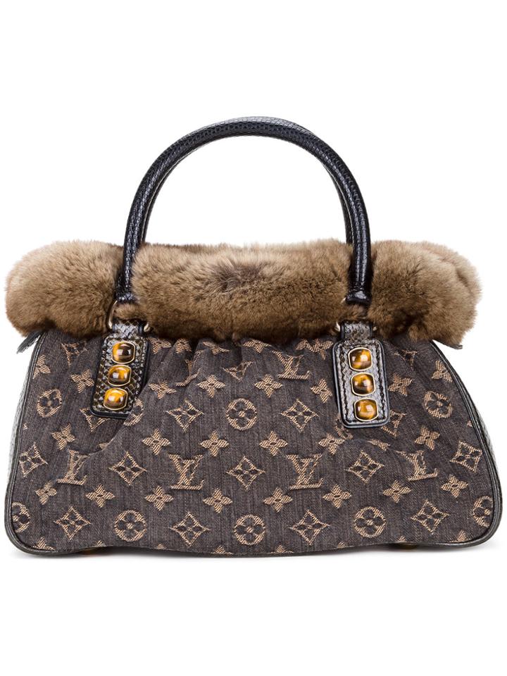 Louis Vuitton Vintage Trapeze Fur Monogram Tote - Black