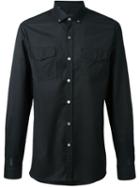 Lanvin Button-down Collar Shirt, Men's, Size: 39, Black, Cotton/cupro