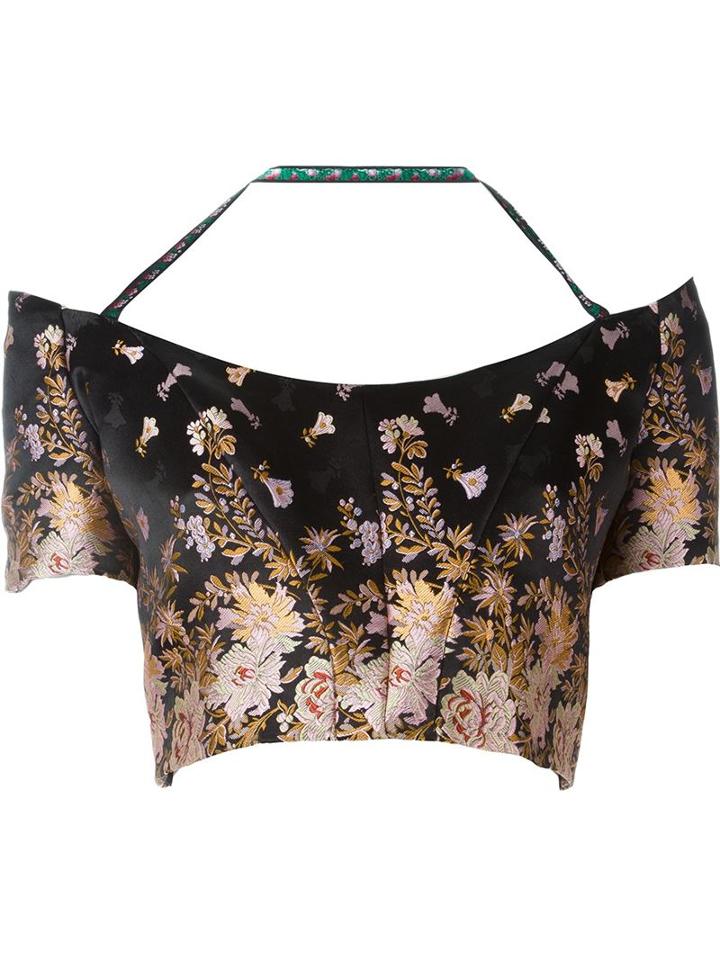 Etro Floral Jacquard Crop Top