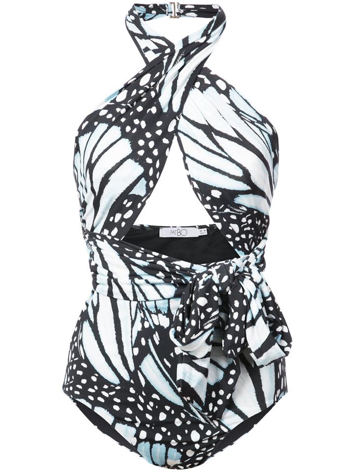 Patbo Monarch Wrap Swimsuit - Black