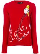 Love Moschino Handwriting Print Sweater - Red