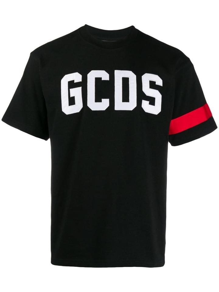 Gcds Embroidered Logo T-shirt - Black
