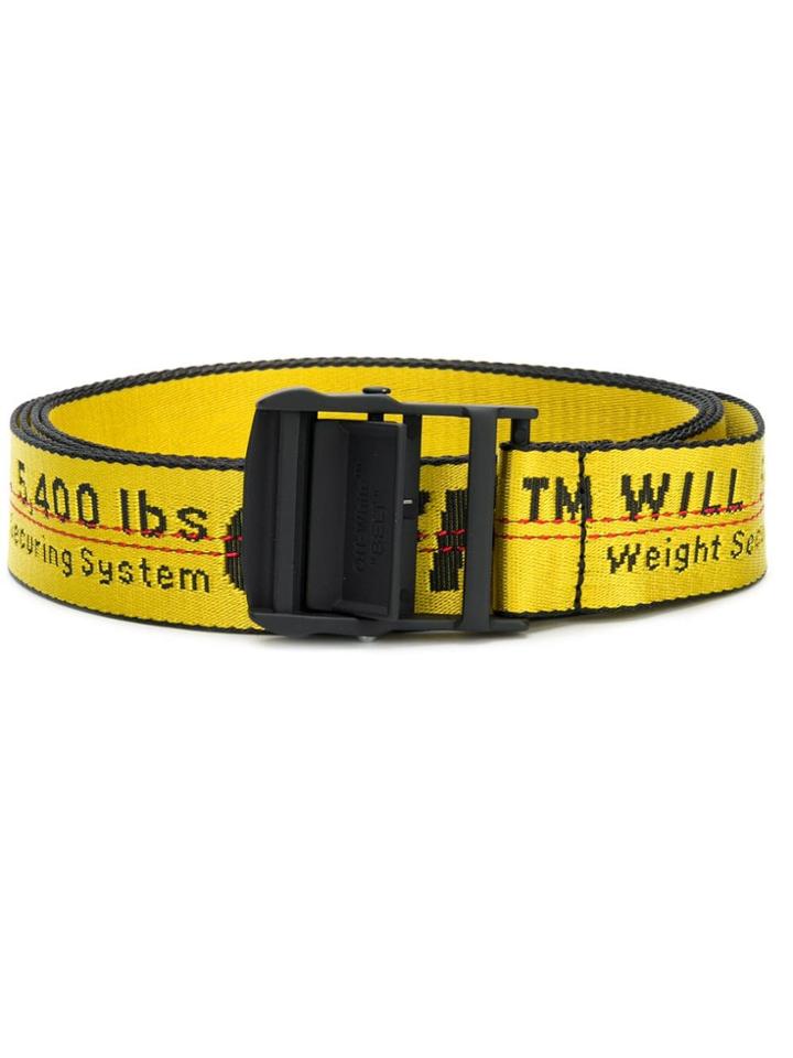 Off-white Slogan Buckle Belt - Yellow & Orange
