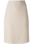 Armani Collezioni Pencil Skirt, Women's, Size: 44, Nude/neutrals, Polyester/acetate/silk