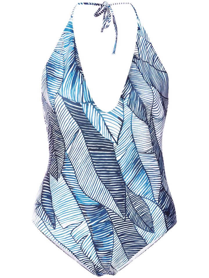 Onia - Nina Halter One-piece - Women - Nylon/spandex/elastane - Xs, Blue, Nylon/spandex/elastane