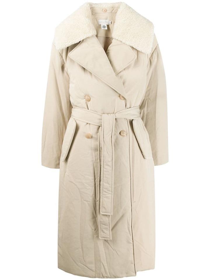 Low Classic Padded Trench Coat - Neutrals