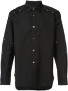 Comme Des Garçons Homme Plus Buttoned Panel Shirt, Men's, Size: Large, Black, Cotton