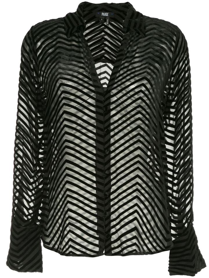 Paige Transparent Blouse - Black