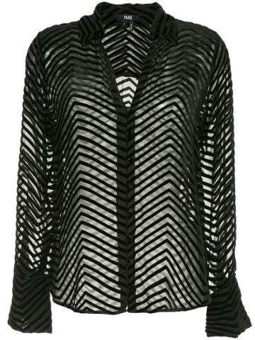 Paige Transparent Blouse - Black