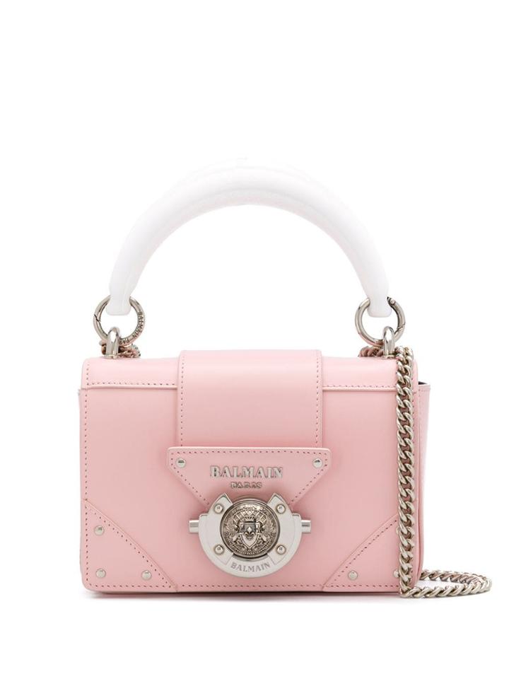 Balmain Mini Box Crossbody Bag - Pink