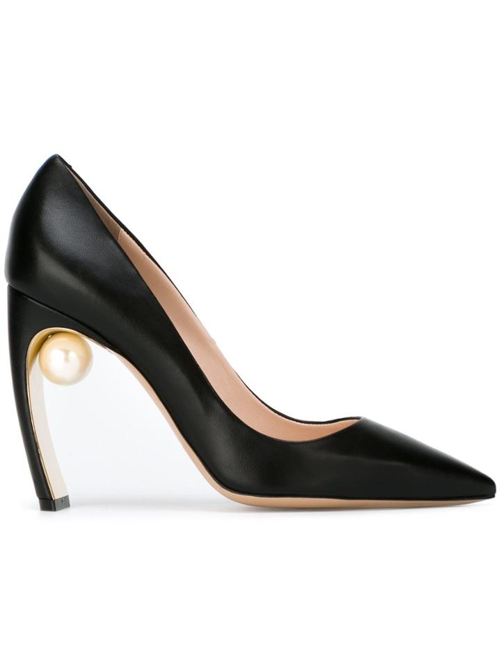 Nicholas Kirkwood 105mm Maeva Pearl Pumps - Black