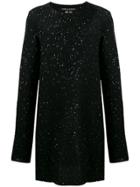 Comme Des Garçons Homme Plus Sequined Oversized Knit Sweater - Black