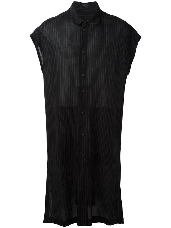 Lost & Found Ria Dunn Sheer Long Shirt, Men's, Size: Medium, Black, Cotton
