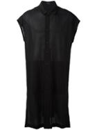 Lost & Found Ria Dunn Sheer Long Shirt, Men's, Size: Medium, Black, Cotton