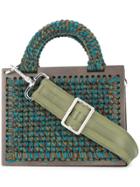 0711 St. Barts Small Woven Handbag - Green