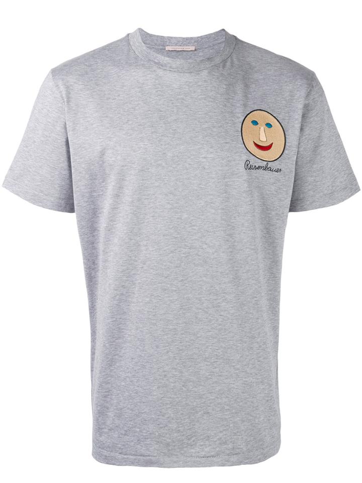 Christopher Kane Embroidered Face Unisex T-shirt - Grey