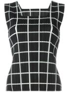 Pleats Please By Issey Miyake Checked Pleated Top