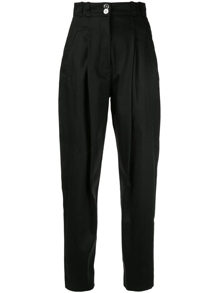 Giambattista Valli Plain High Waisted Trousers - Black