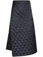 Plan C Quilted Wrap Skirt - Black