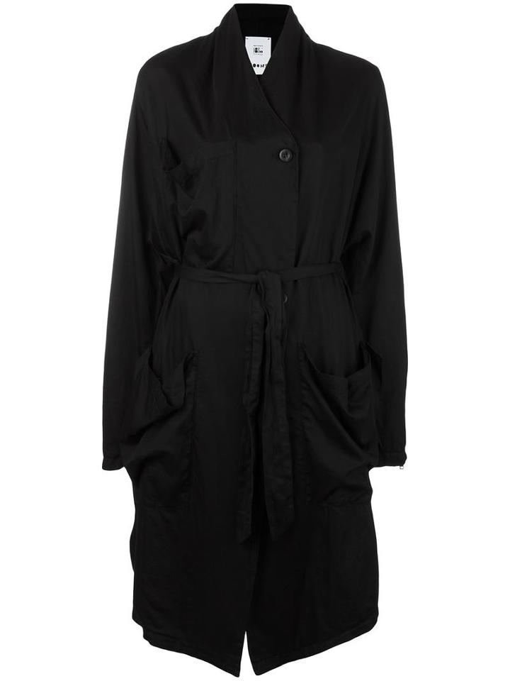 Lost & Found Rooms Belted Coat, Women's, Size: Large, Black, Cotton
