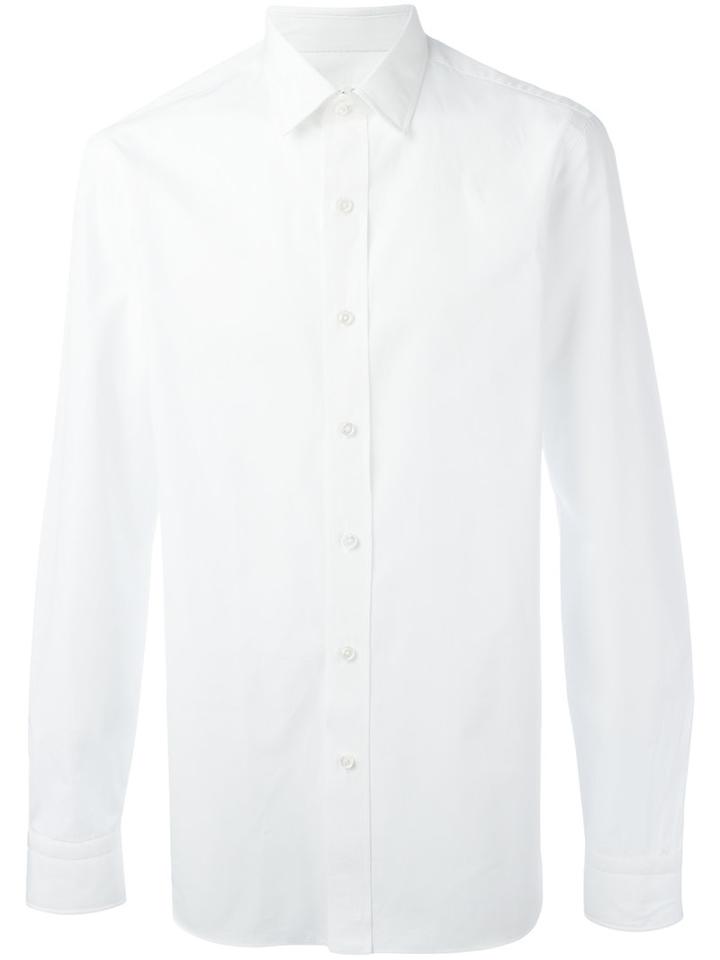 Salvatore Piccolo Classic Shirt, Men's, Size: 38, White, Cotton