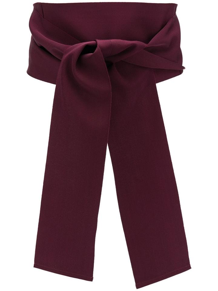 Sara Roka Velvet Obi Belt - Purple