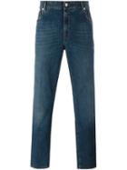 Borrelli Stonewashed Slim-fit Jeans, Men's, Size: 33, Blue, Cotton/spandex/elastane/polyester