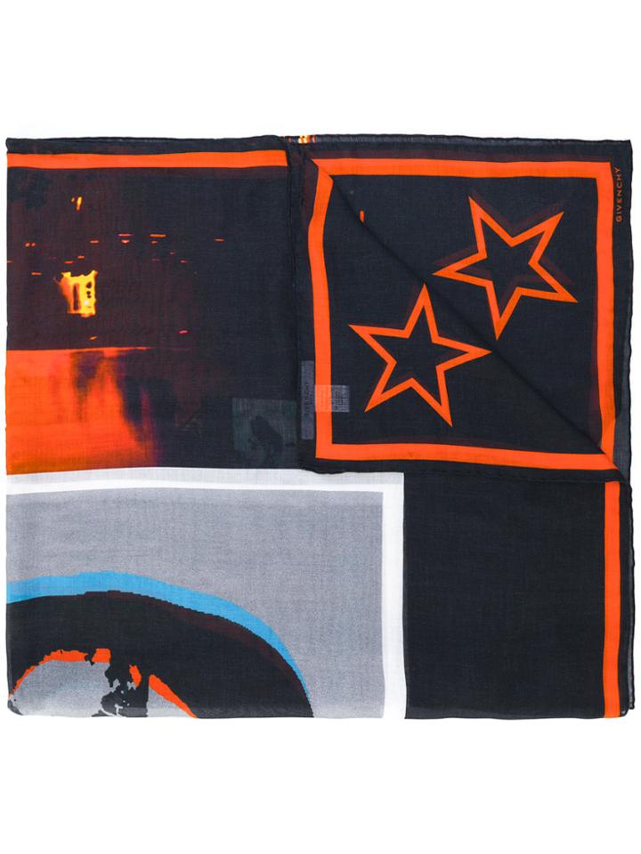 Givenchy Star Print Scarf - Black