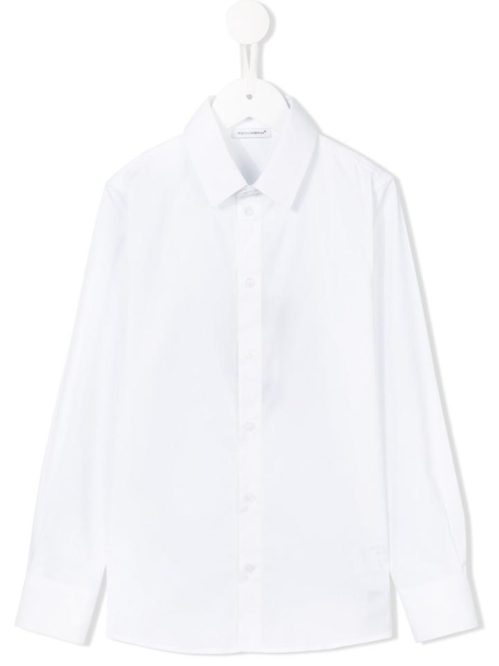 Dolce & Gabbana Kids Classic Shirt, Boy's, Size: 8 Yrs, White