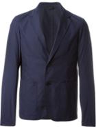 Jil Sander Two Button Blazer, Men's, Size: 50, Blue, Cotton