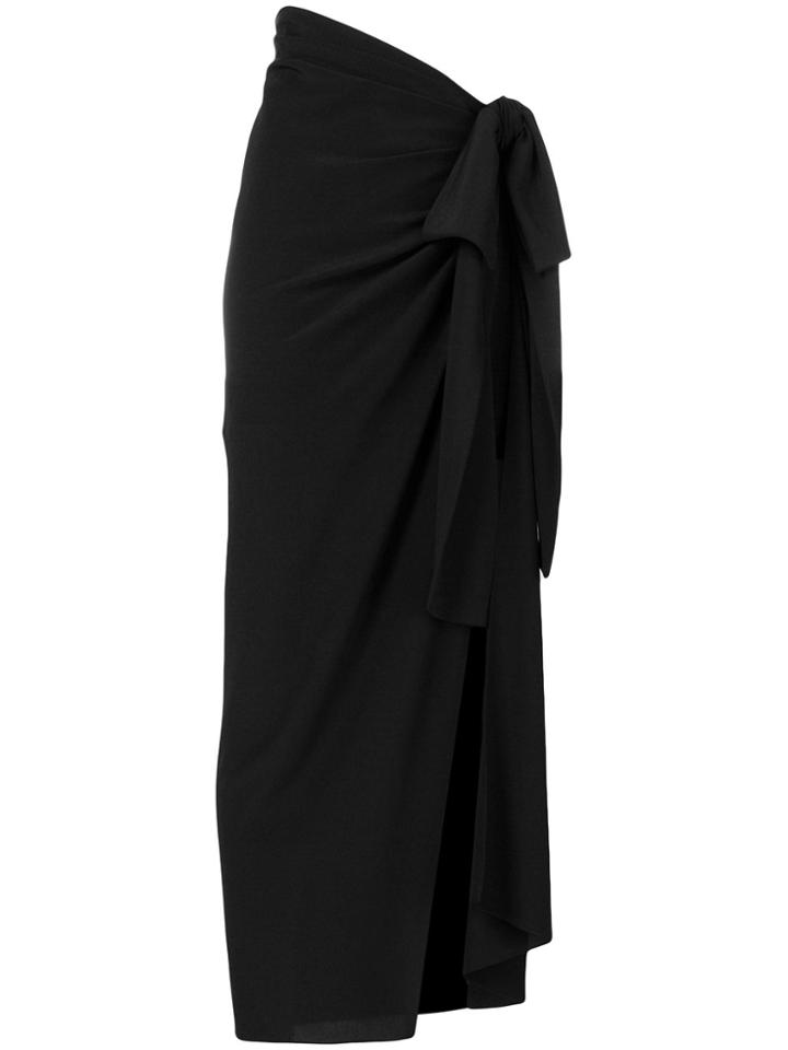 Saint Laurent Asymmetric Draped Skirt - Black