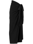 Saint Laurent Asymmetric Draped Skirt - Black