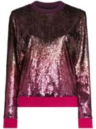 Mary Katrantzou Magpie Sequin Ombré Sweatshirt - Pink