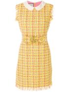 Gucci Sleeveless Tweed Dress - Yellow & Orange