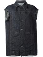 Rick Owens Drkshdw - Distressed Sleeveless Denim Jacket - Women - Cotton - S, Women's, Blue, Cotton
