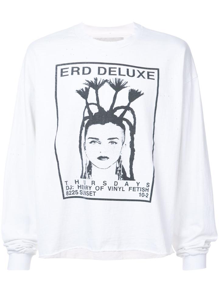 Enfants Riches Déprimés - E.r.d. Deluxe Long Sleeve T-shirt - Unisex - Cotton - Xl, White, Cotton