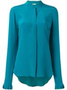 Emanuel Ungaro Mandarin Neck Shirt, Women's, Size: 44, Green, Silk