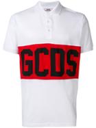 Gcds Logo Panel Polo Shirt - White