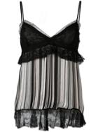 Giambattista Valli - Lace Trim Striped Tank - Women - Silk/polyamide/viscose - 40, Silk/polyamide/viscose