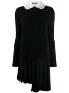 Ermanno Scervino Asymmetric Hem Knit Dress - Black