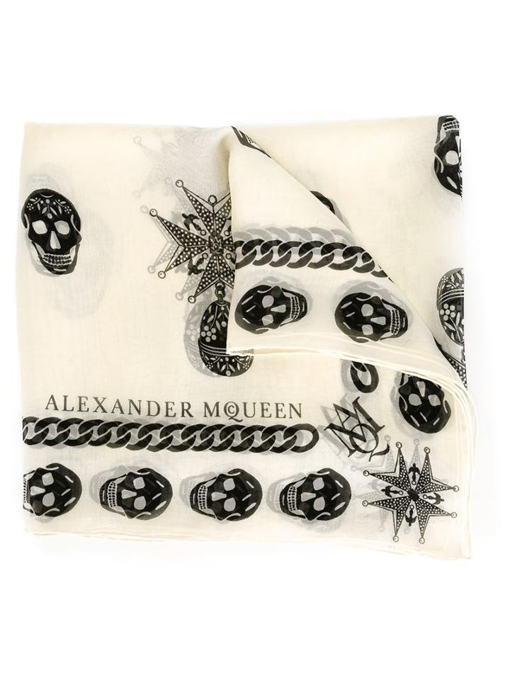 Alexander Mcqueen Medallion Skull Scarf