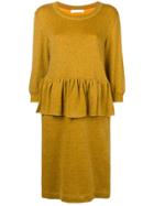 Peter Jensen Peplum Style Dress - Yellow