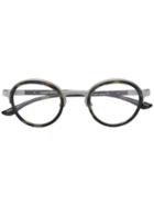 Giorgio Armani Camouflage Round Shaped Glasses, Black, Acetate/metal