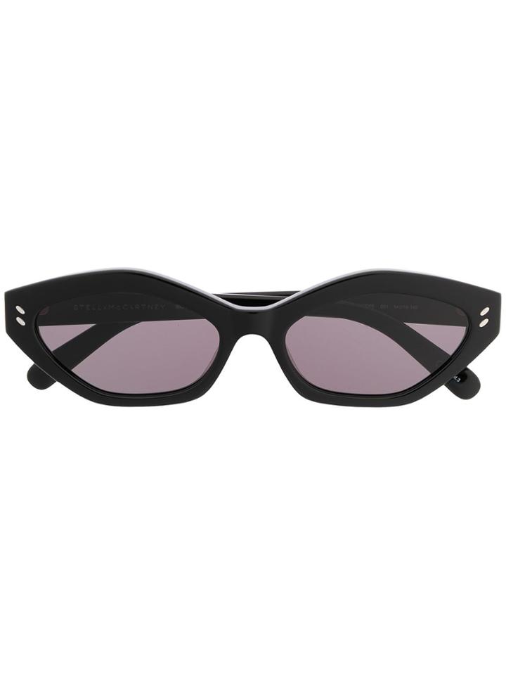 Stella Mccartney Eyewear Angled Cat Eye Sunglasses - Black