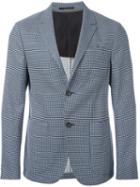 Z Zegna Checked Blazer, Men's, Size: 52, Blue, Cotton/polyamide/wool