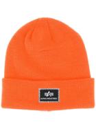 Alpha Industries Logo Patch Beanie - Orange